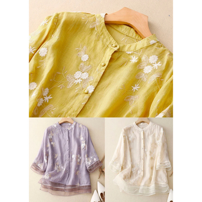 Damen Halbe Ärmel Button Down Bluse | Atmungsaktiv