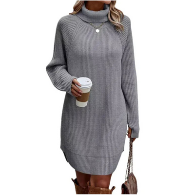 Strickkleid mit Rollkragen für Damen