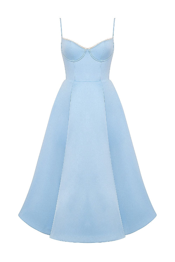 Lorraine® | Trägerloses, ärmelloses Tutu-Maxikleid mit V-Ausschnitt