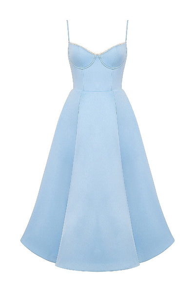 Lorraine® | Trägerloses, ärmelloses Tutu-Maxikleid mit V-Ausschnitt
