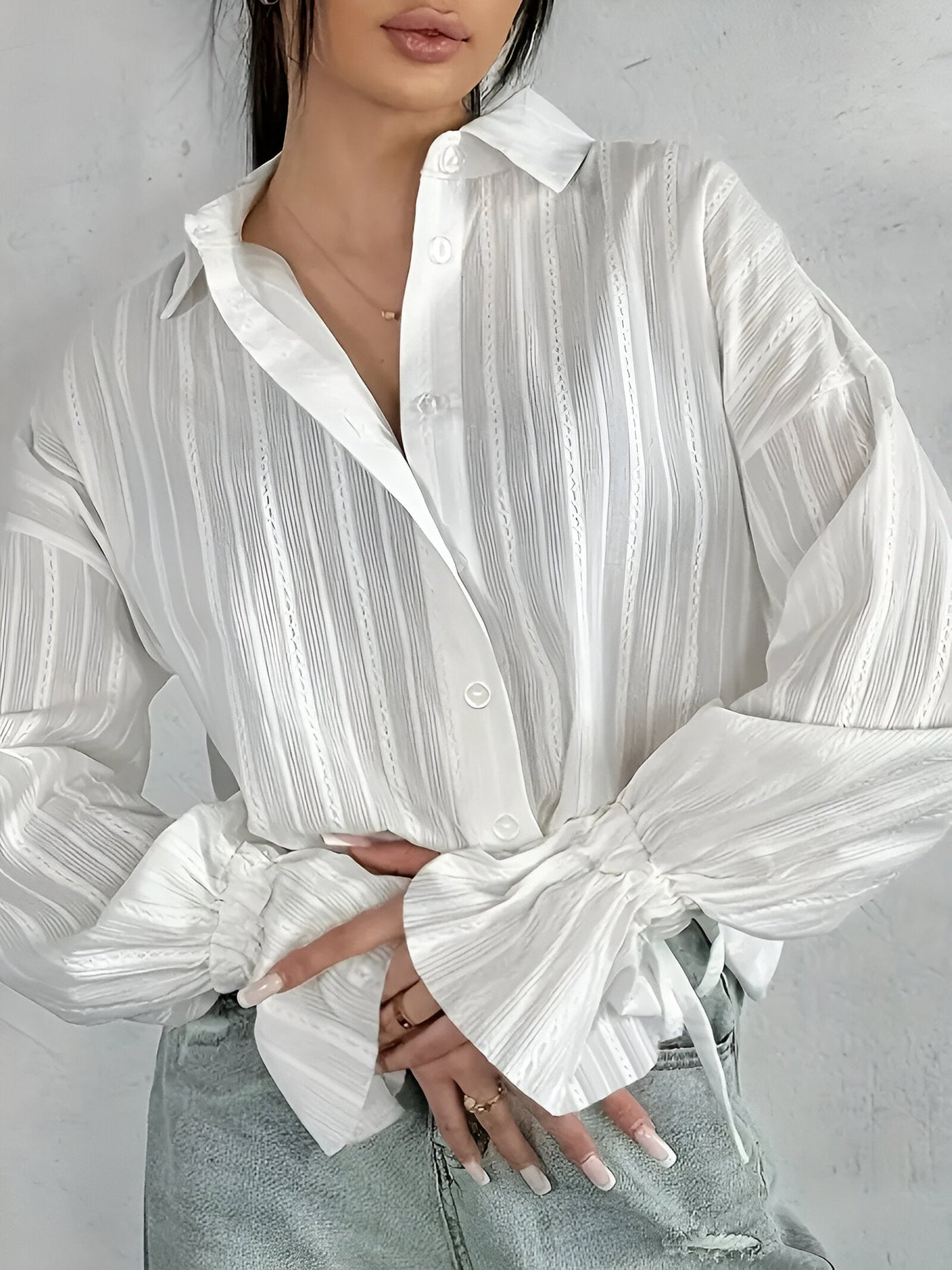 Oriholt | elegantes overshirt mit bedruckten kragen