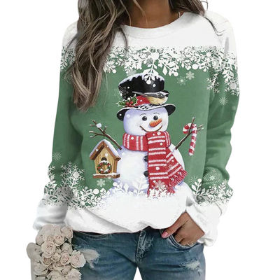 Schneemann-Sweatshirt für Damen