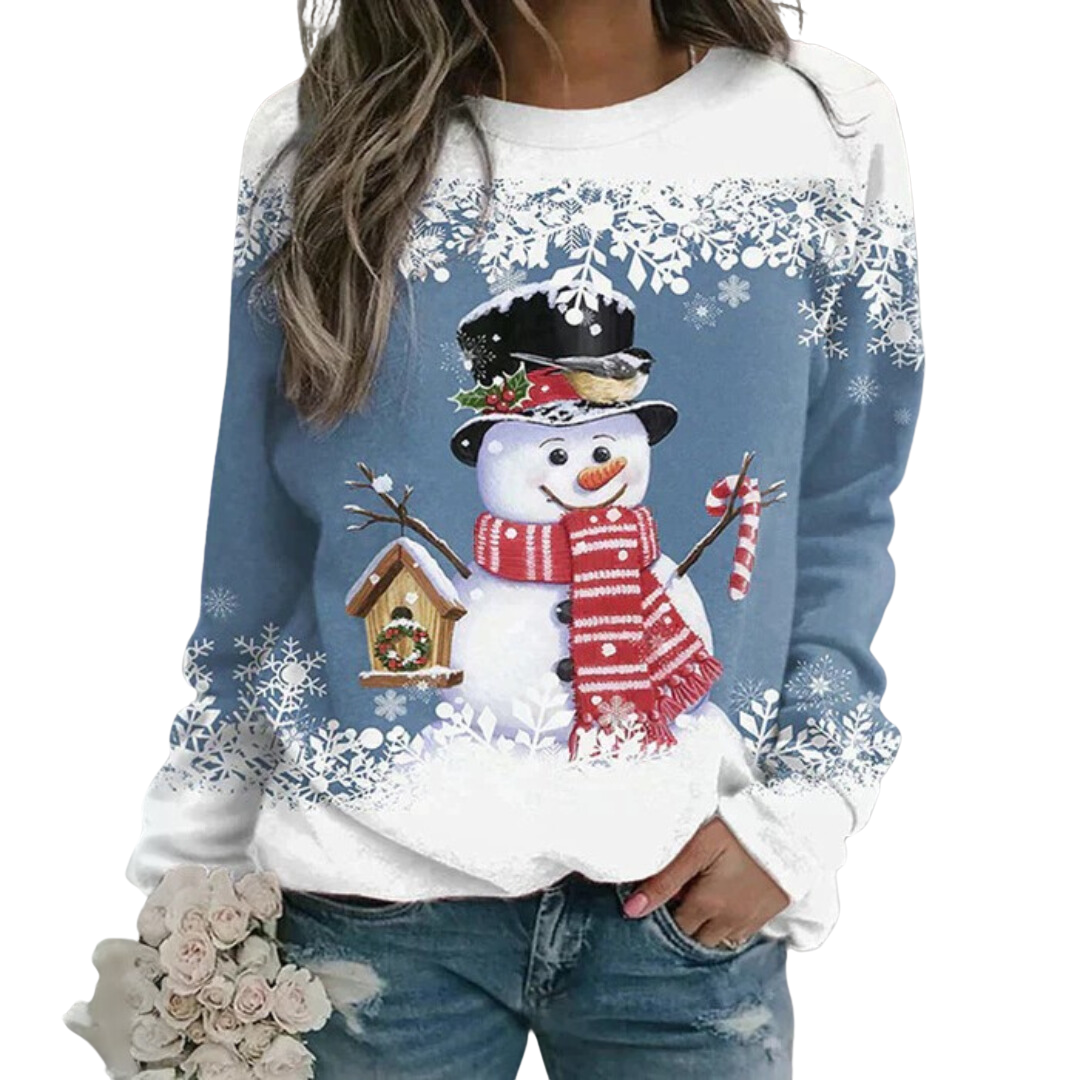 Schneemann-Sweatshirt für Damen