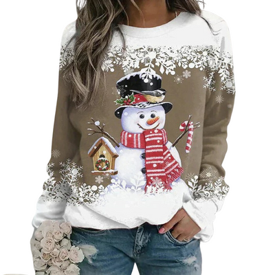 Schneemann-Sweatshirt für Damen