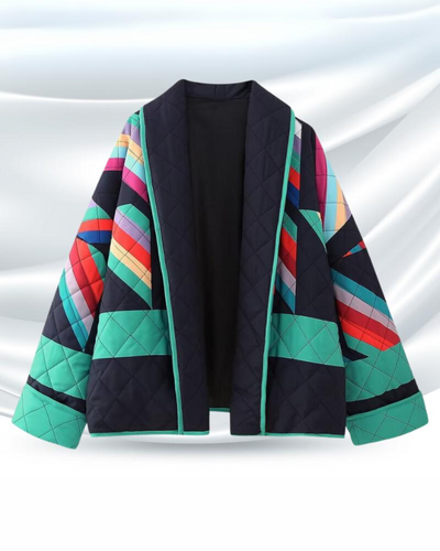 Retro steppjacke in übergroße