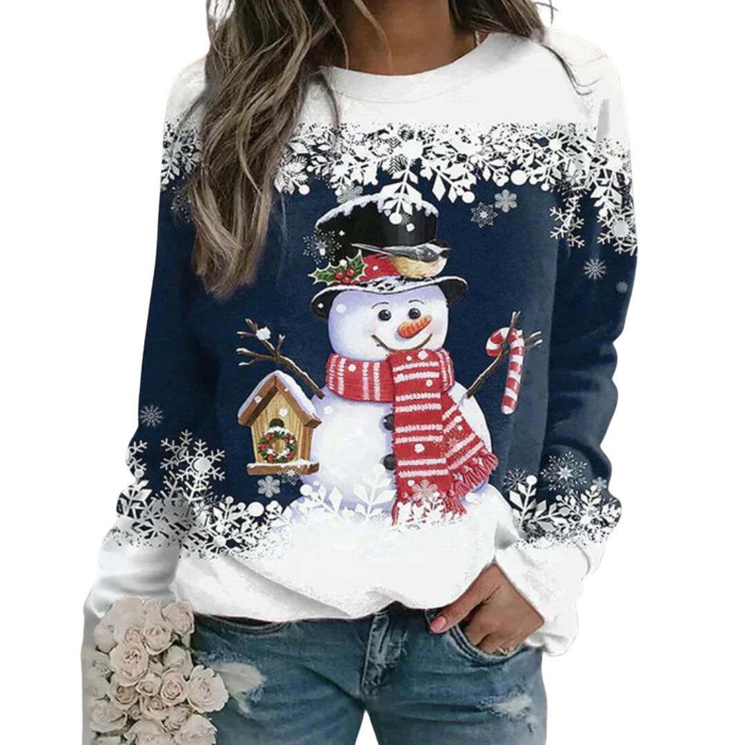 Schneemann-Sweatshirt für Damen