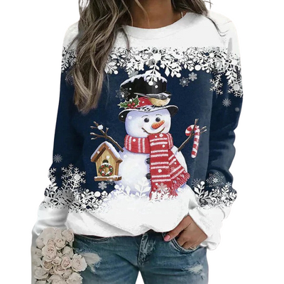 Schneemann-Sweatshirt für Damen