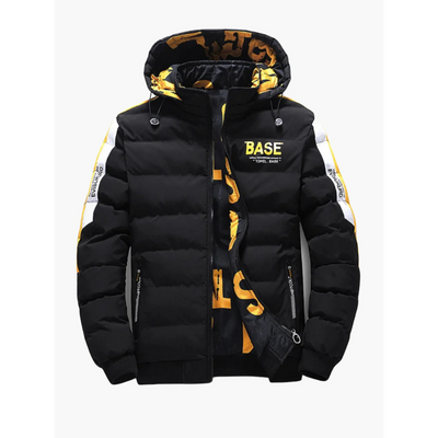 Bedruckte Steppjacke mit Kapuze für Herren