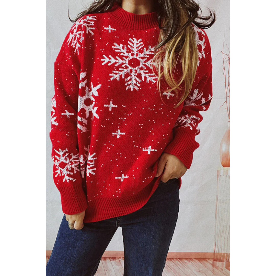 Schneeflocken-Pullover für Damen