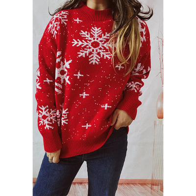 Schneeflocken-Pullover für Damen