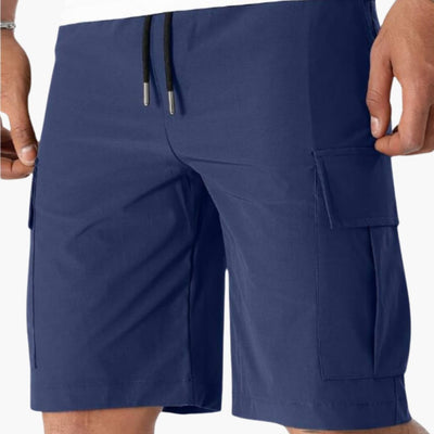 Herren Sommer Cargoshorts mit Kordelzug und Klappentaschen