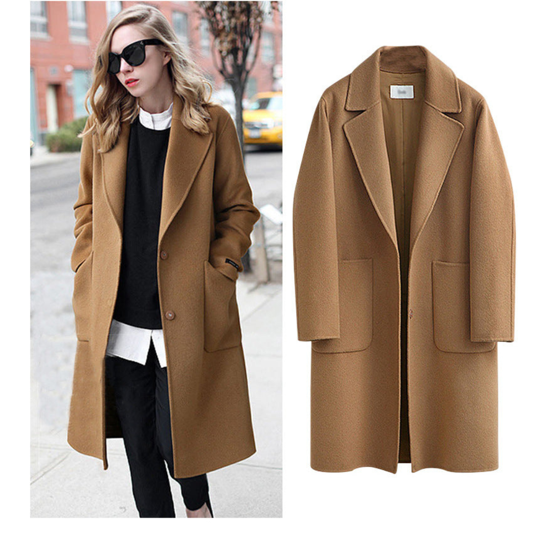 Klassischer Winter Trenchcoat Für Damen | Lang
