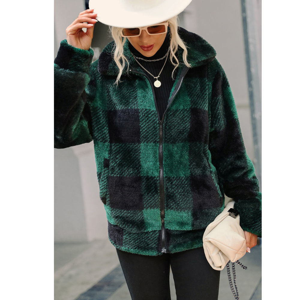 Karierte Jacke für Damen