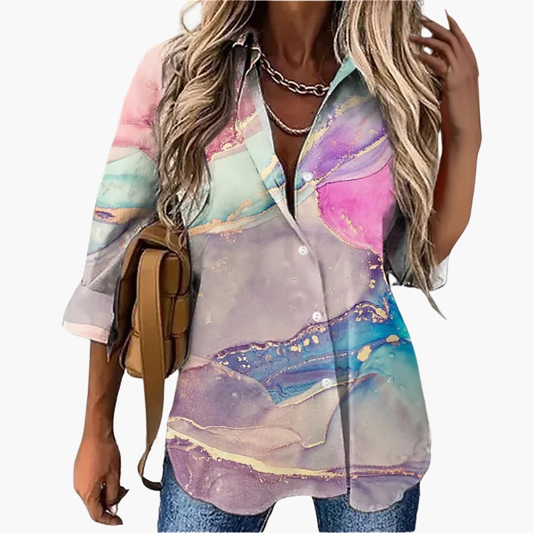 Casual Bluse für Damen mit Blumenmuster - Locker & Elegant