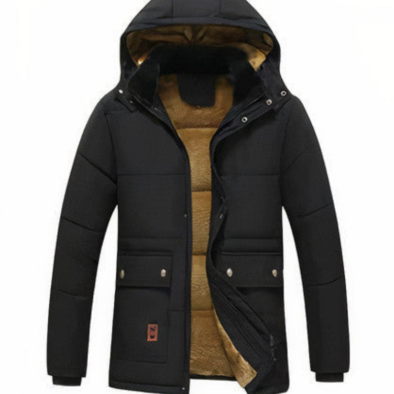 Winterjacke Herren Parka Warm | Abnehmbare Kapuze