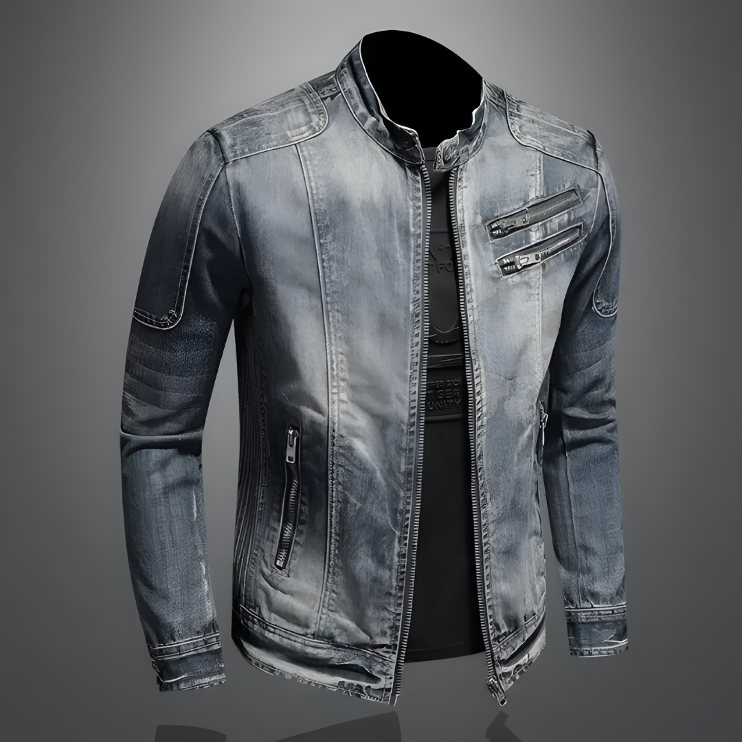 Retro denim jacke für männer