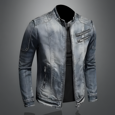 Retro denim jacke für männer