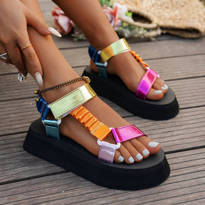 Neelee – Sandalen Mit Klettverschluss Und Plateau