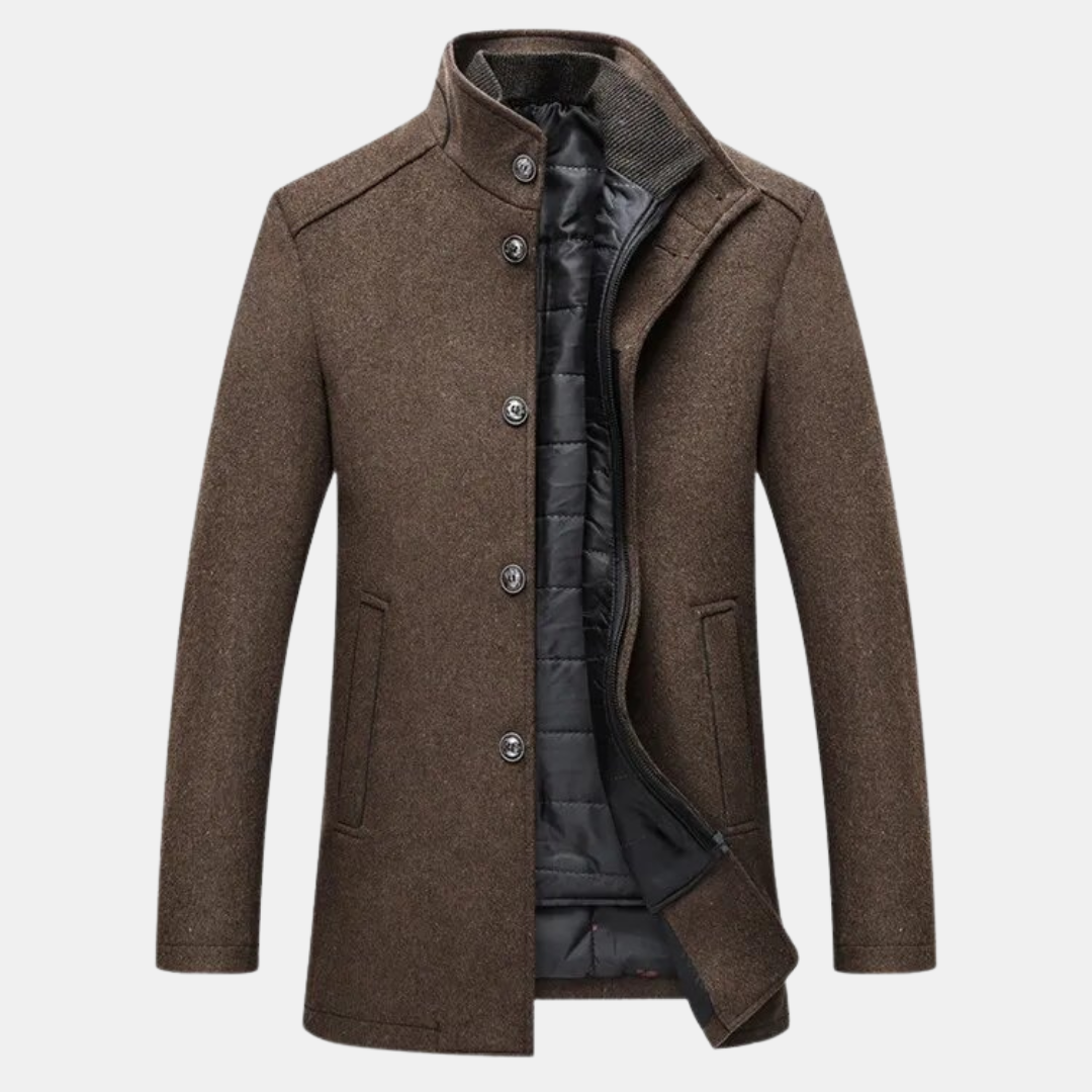 Trenchcoat aus dicker wolle