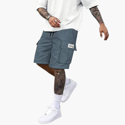 Herren Sommer Cargo Shorts mit Taschen und Kordelzugbund