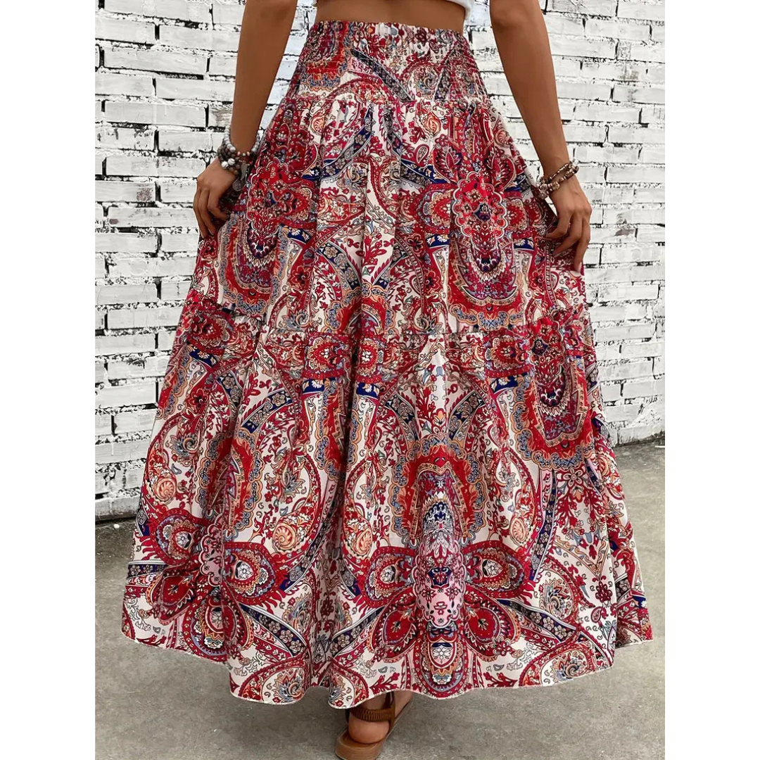 Gemusterter Maxirock für Damen