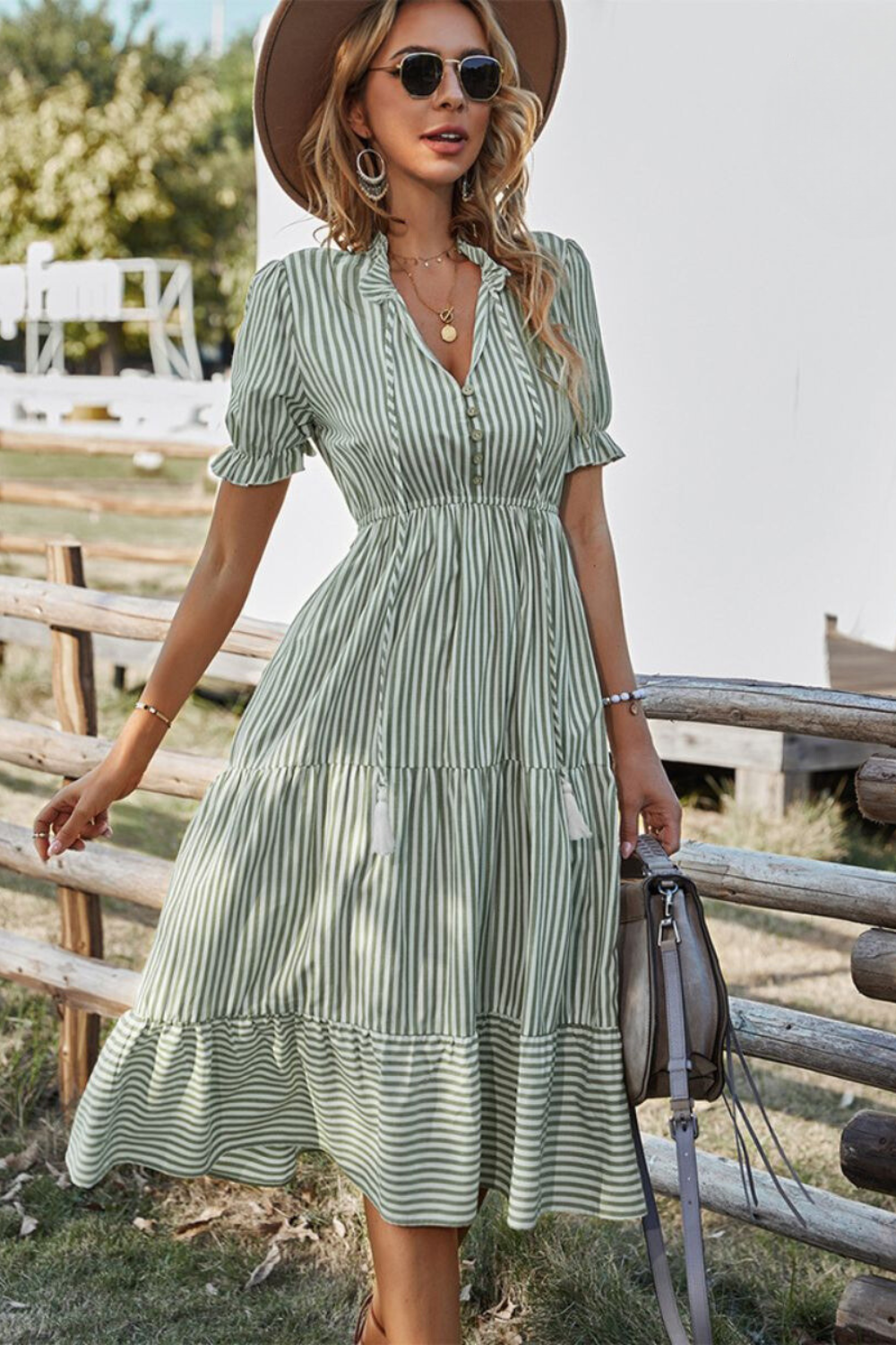 Sommerkleid mit Streifen für Damen