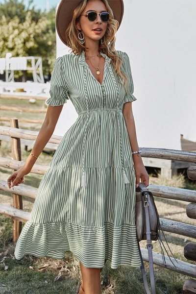 Sommerkleid mit Streifen für Damen