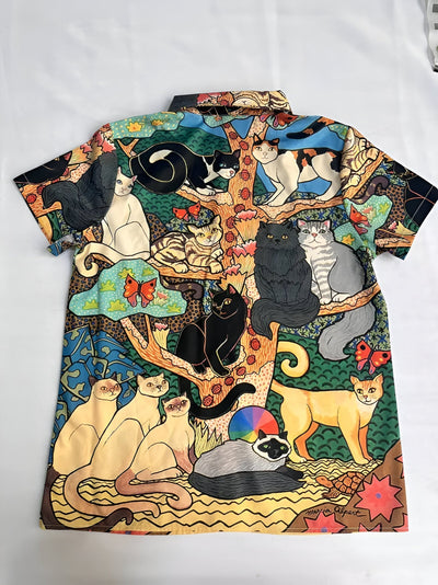 Dianna | Verspieltes & Farbenfrohes Katzen- und Schmetterlings-Top