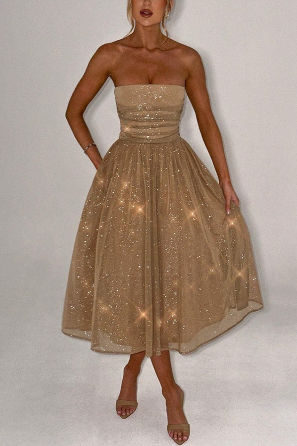 Kaylee® | Sexy schulterfreies, rückenfreies, sexy Maxikleid mit Schleife