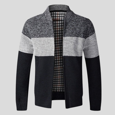 Gestreifte Strickjacke für Herren