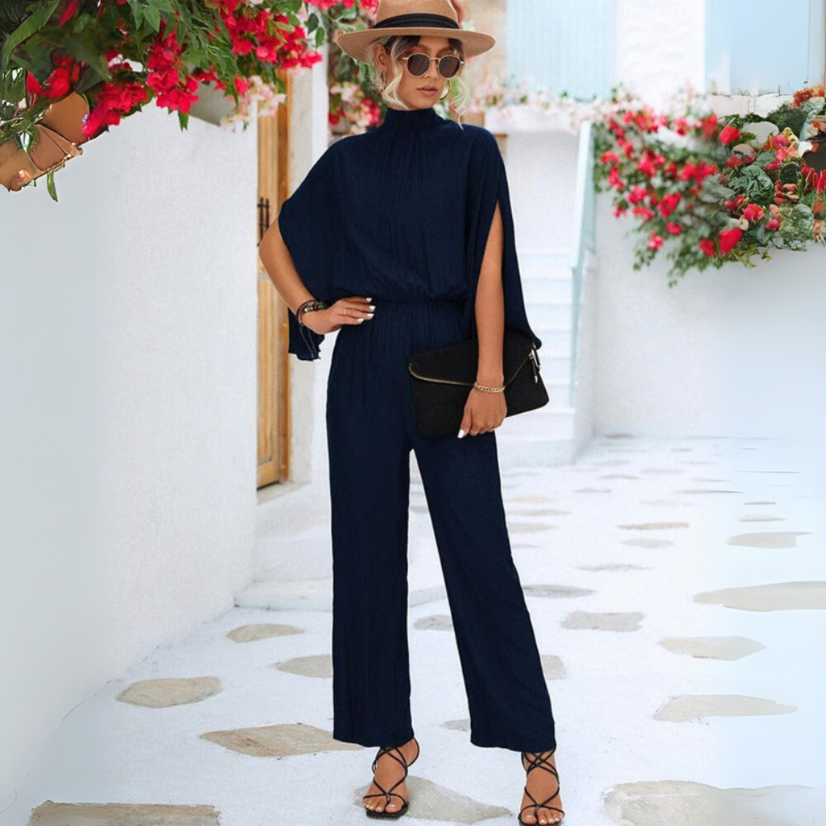 Eleganter Jumpsuit mit Stehkragen für Damen