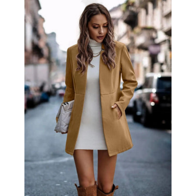Eleganter Mantel Mit Langen Ärmeln Für Damen | Arbeit
