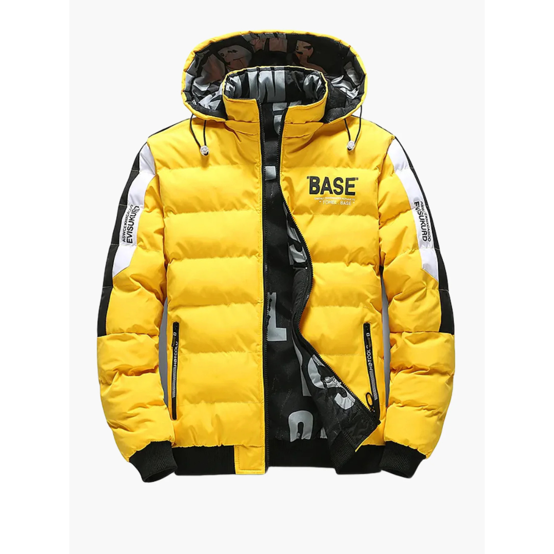 Bedruckte Steppjacke mit Kapuze für Herren