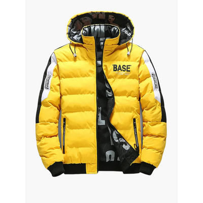 Bedruckte Steppjacke mit Kapuze für Herren