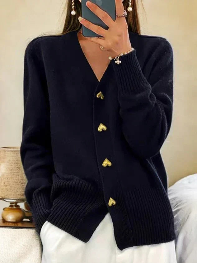 Cardigan mit Knopfleiste – Gemütlicher Charme mit Weiblicher Eleganz
