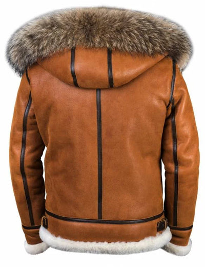 Leder wintermantel