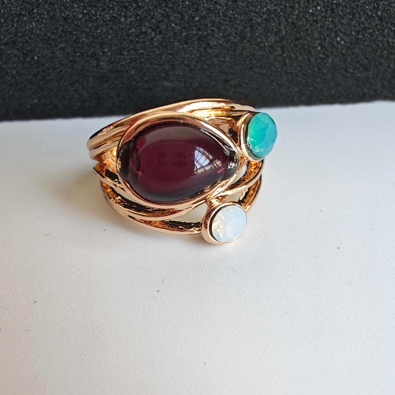 Vintage-Ring mit blauer Mondstein
