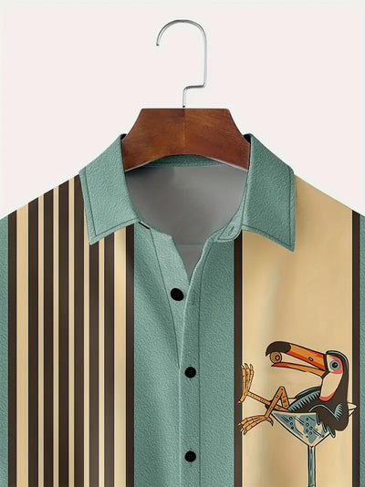 Thomas - Gestreiftes Kurzarmhemd für Herren