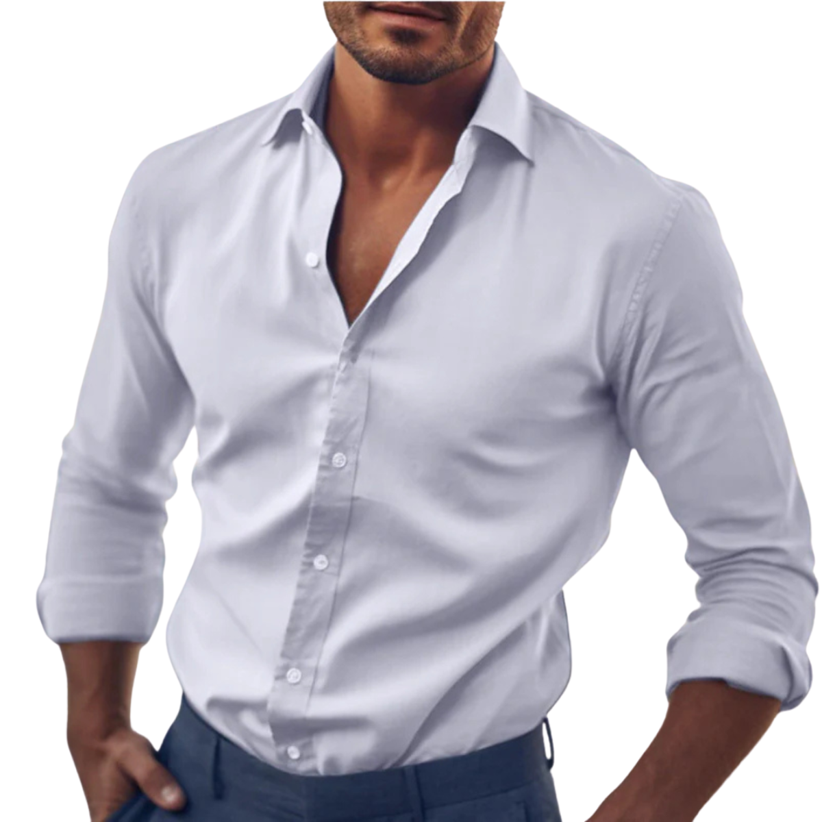 Slim Fit Langarmhemd für Herren