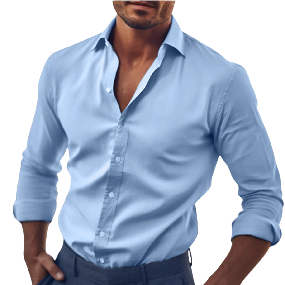 Slim Fit Langarmhemd für Herren