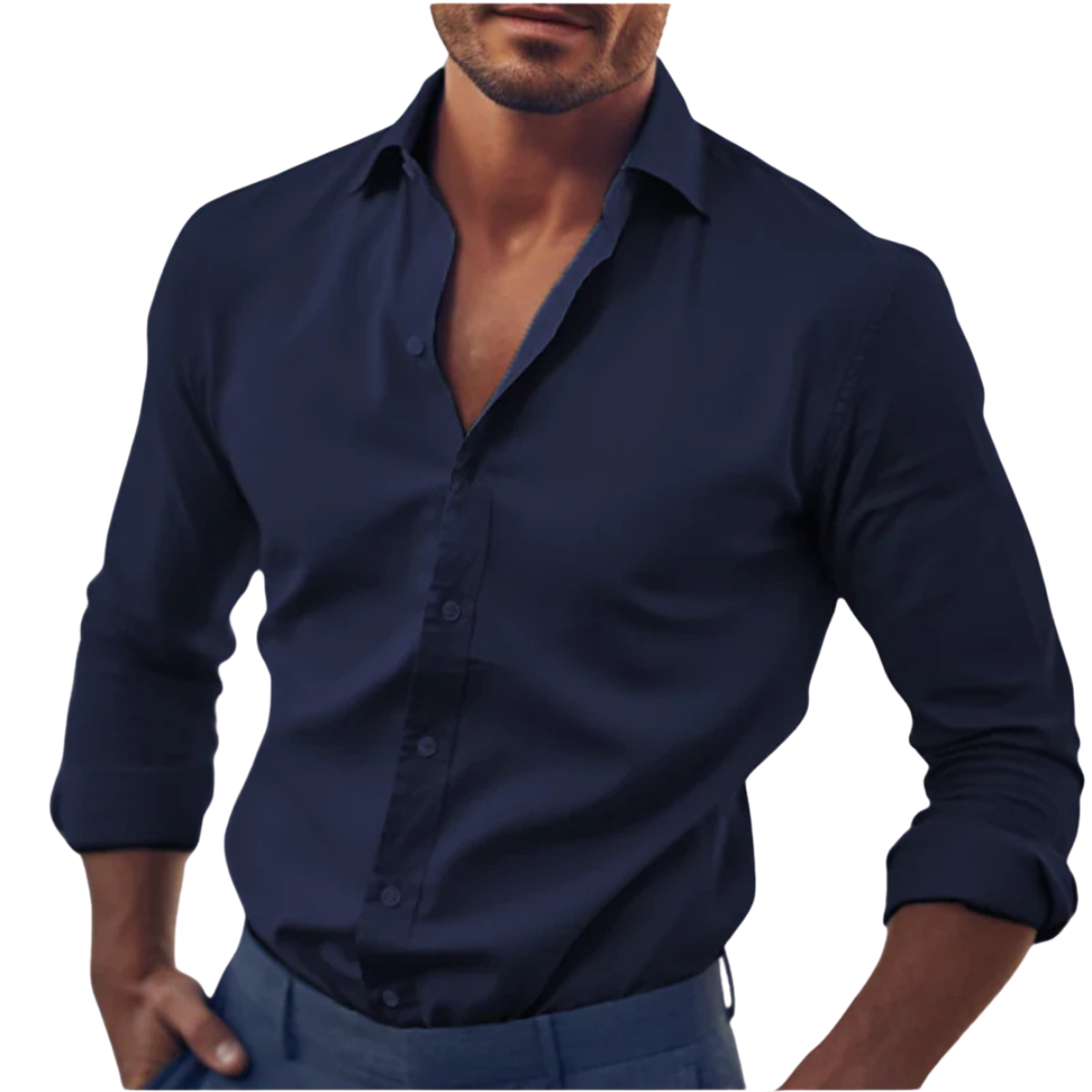 Slim Fit Langarmhemd für Herren