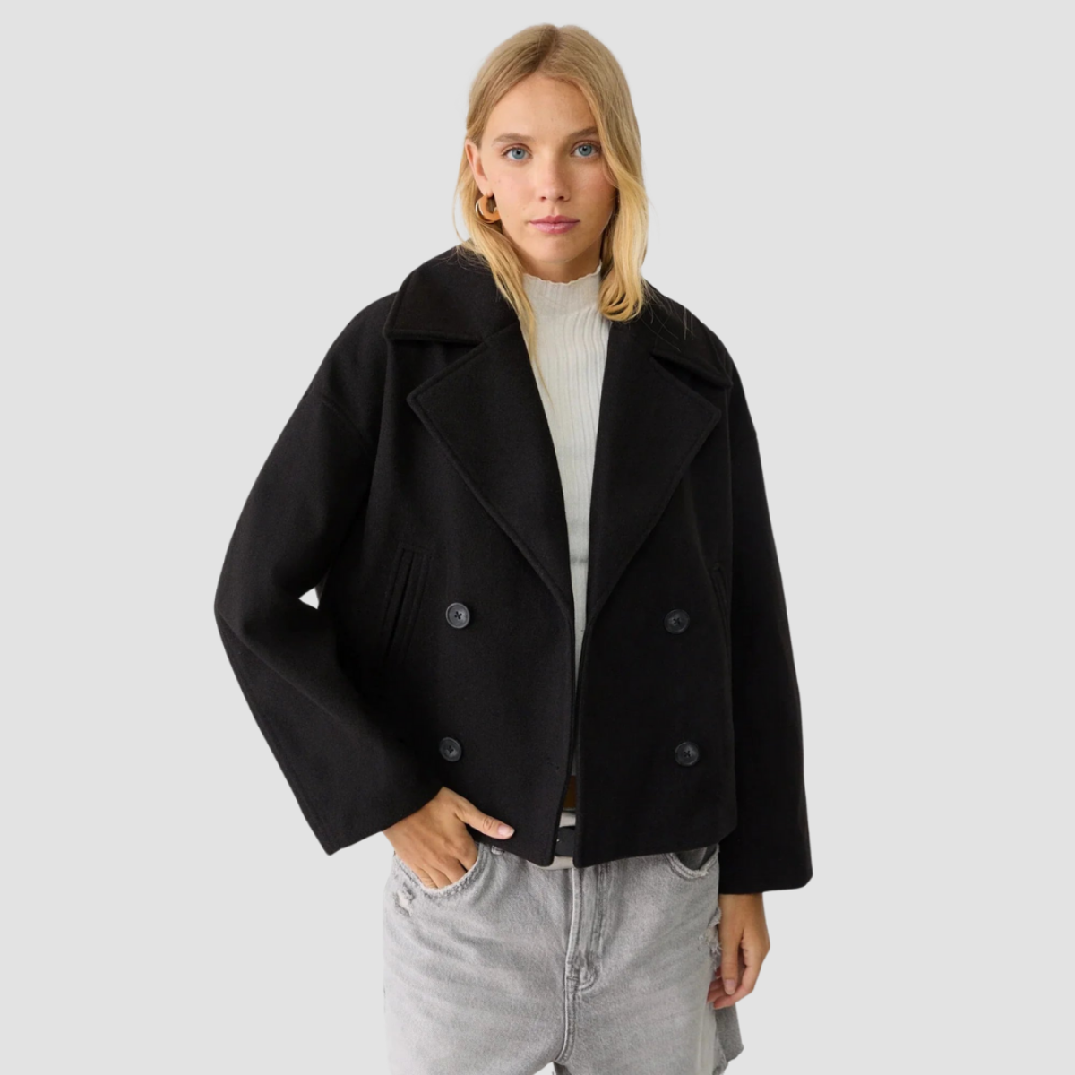 Boxy Zweireiher Jacke für Damen