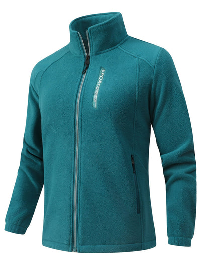Fleecejacke Damen Mit Stehkragen | Reißverschluss Sportjacke Outdoor