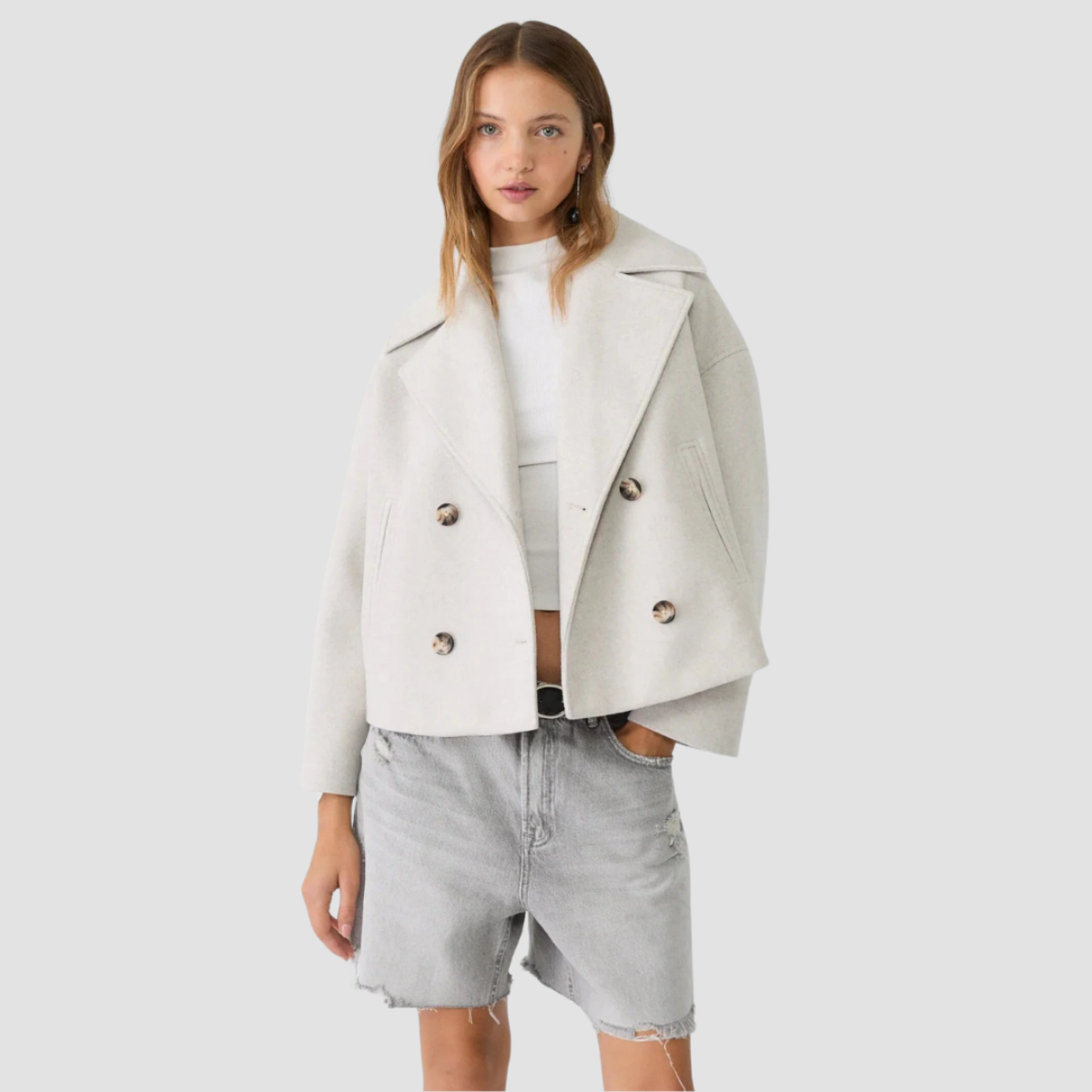 Boxy Zweireiher Jacke für Damen