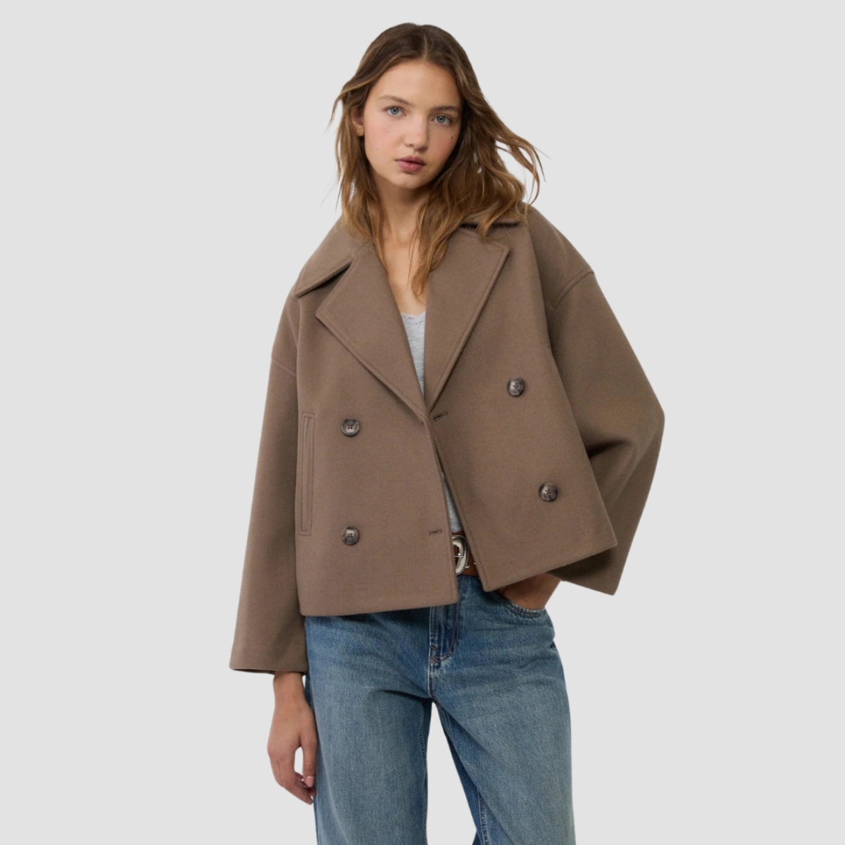 Boxy Zweireiher Jacke für Damen