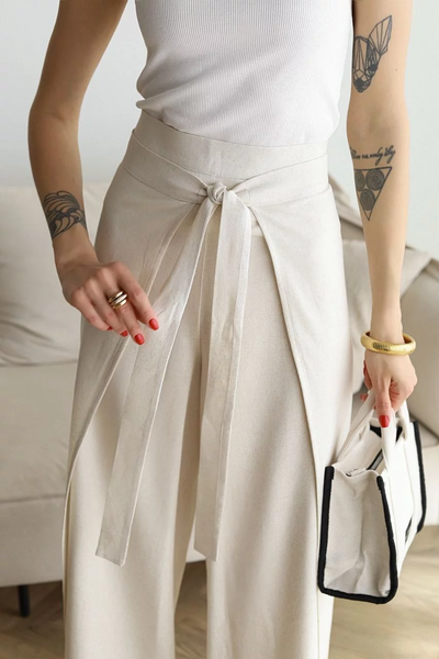 Weite leinenhosen für frauen