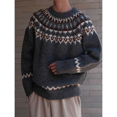 Gemusterter Pullover für Herren