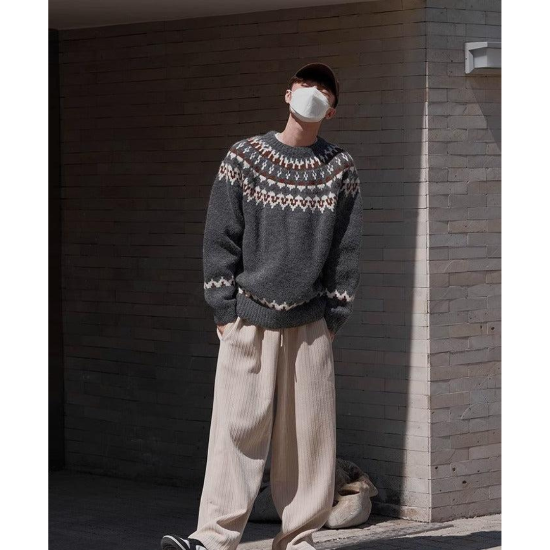 Gemusterter Pullover für Herren