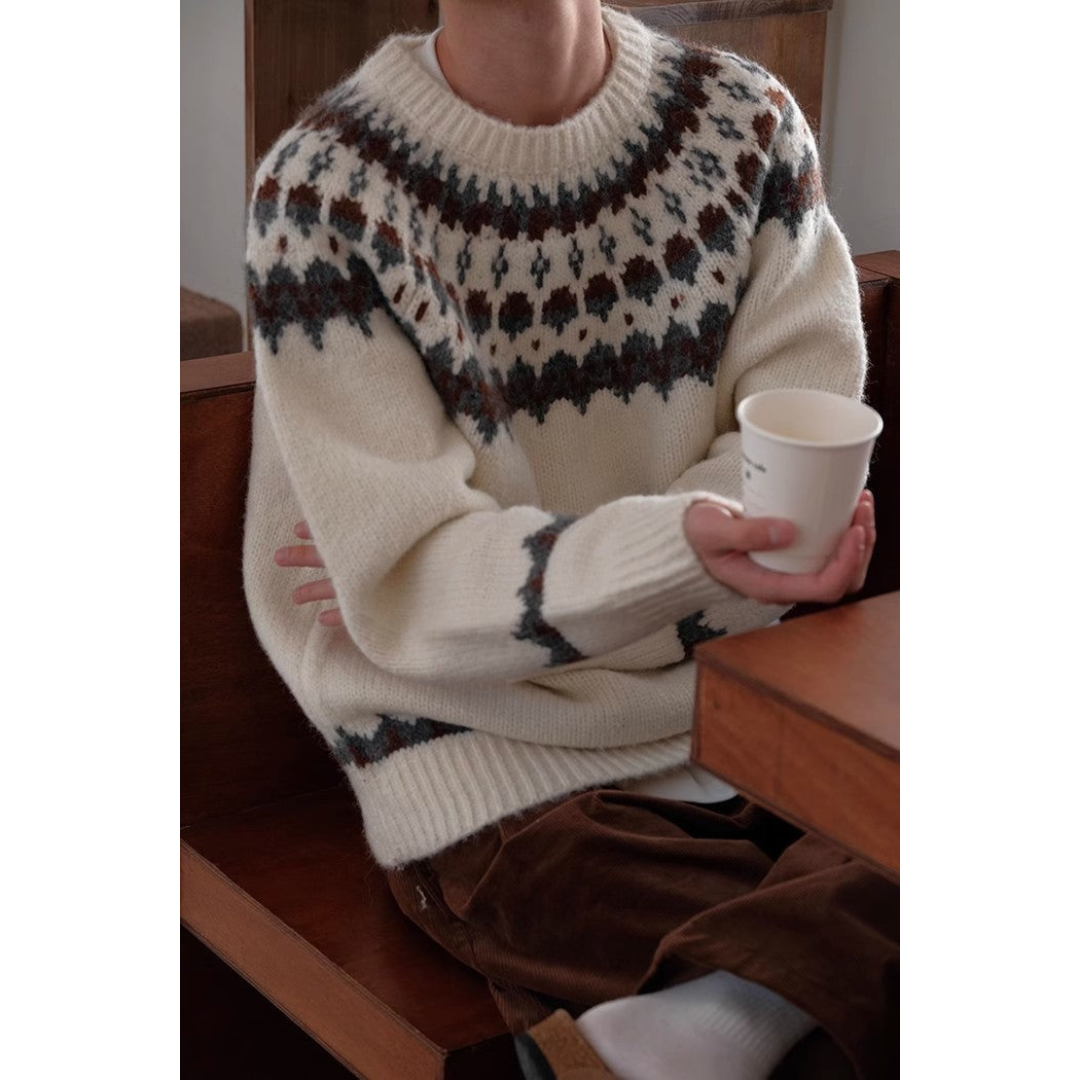 Gemusterter Pullover für Herren