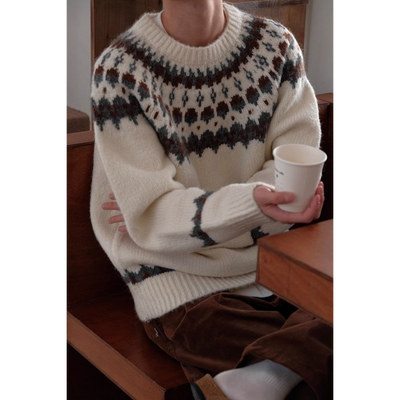 Gemusterter Pullover für Herren